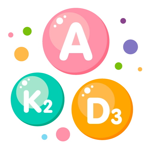 Vitamin A, K2 in D3
